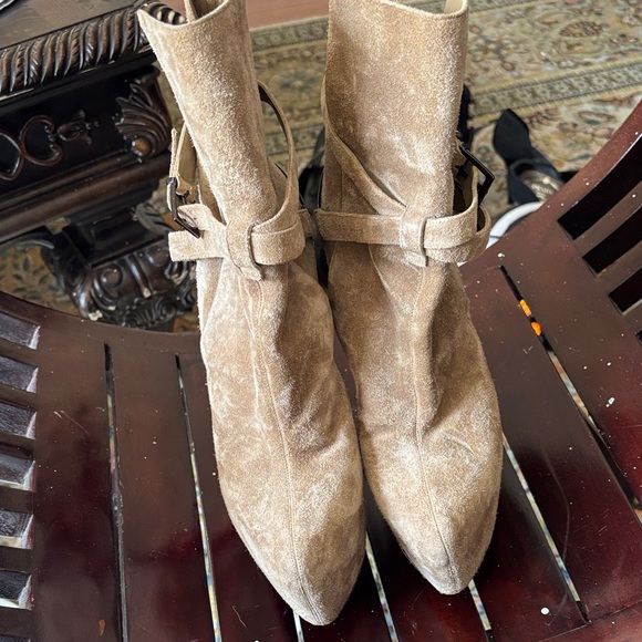 Christian Louboutin Shoes - Christian Louboutin Tan Suede Ankle Booties